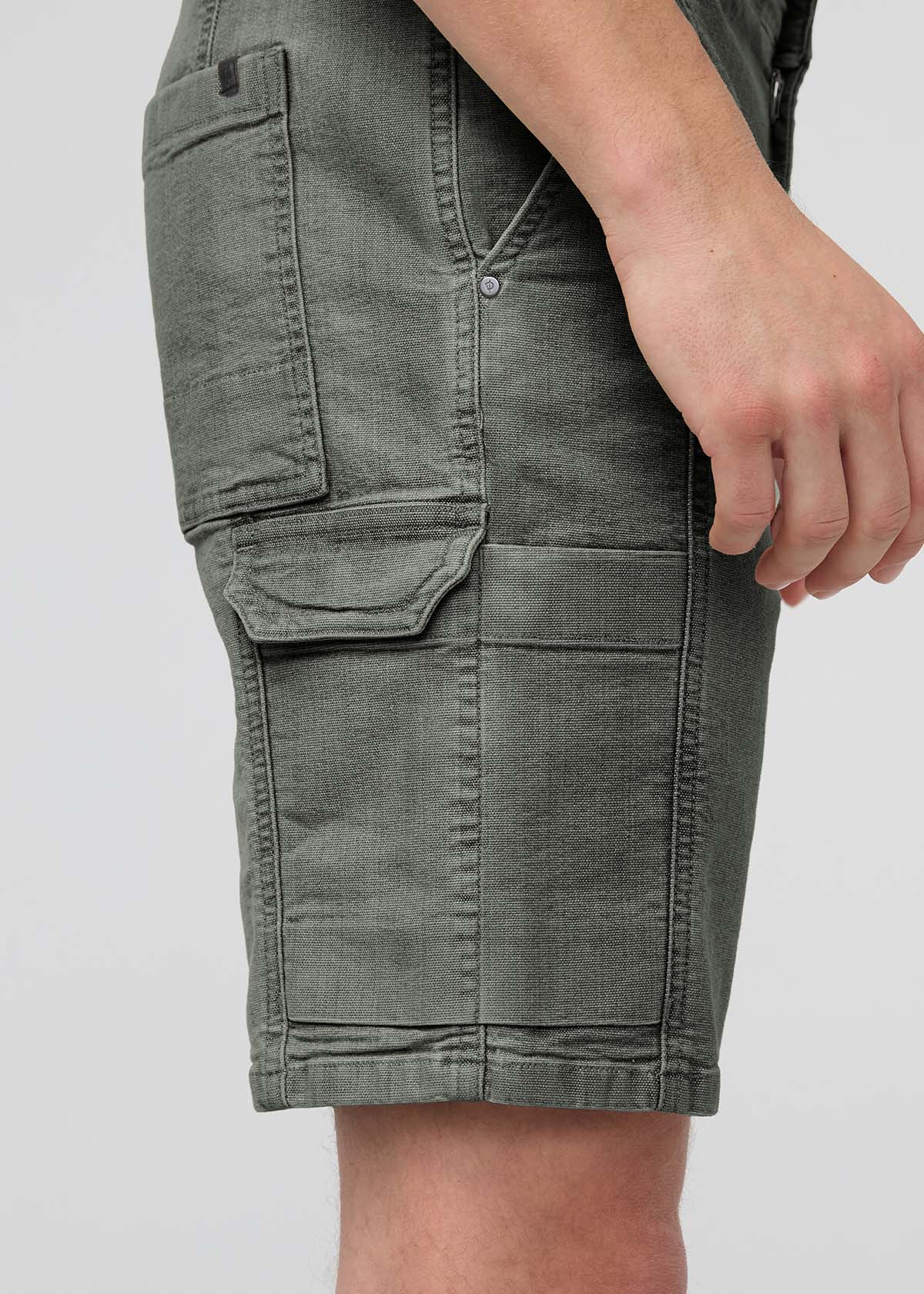 Men's Thyme Stretch Canvas Cargo Shorts right pocket detail