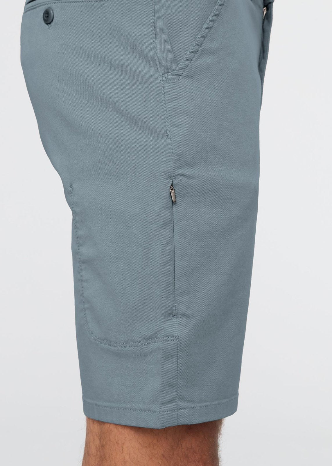 Men's Blue Lightweight Shorts Slim Fit side pocket detail