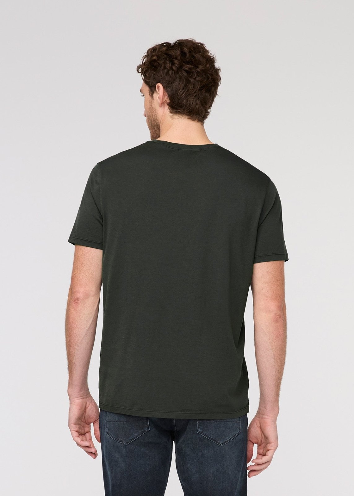 mens 100% pima cotton evergreen t-shirt back