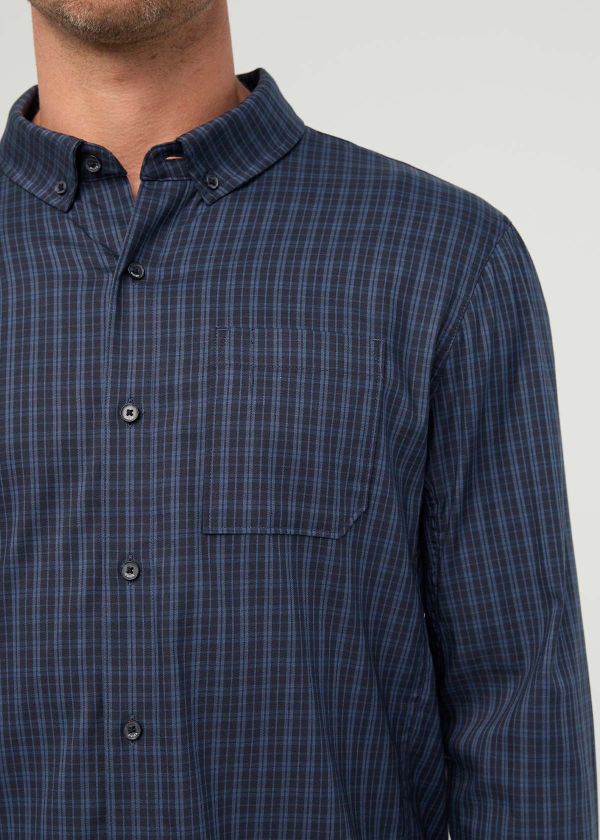 Cloudweight Twill One Pocket Shirt - Navy Check