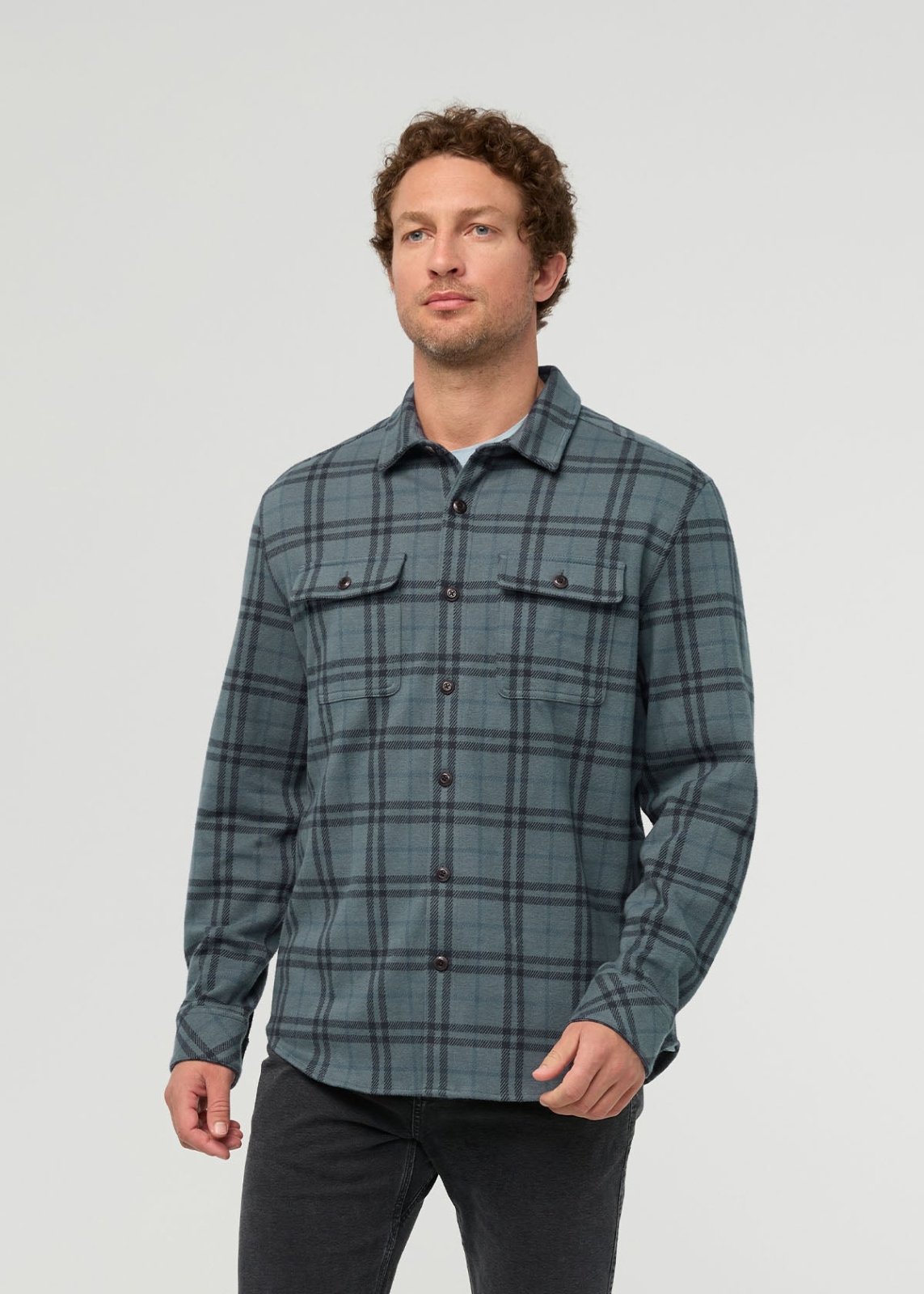 Surchemise en flanelle haute performance - Carreaux marine