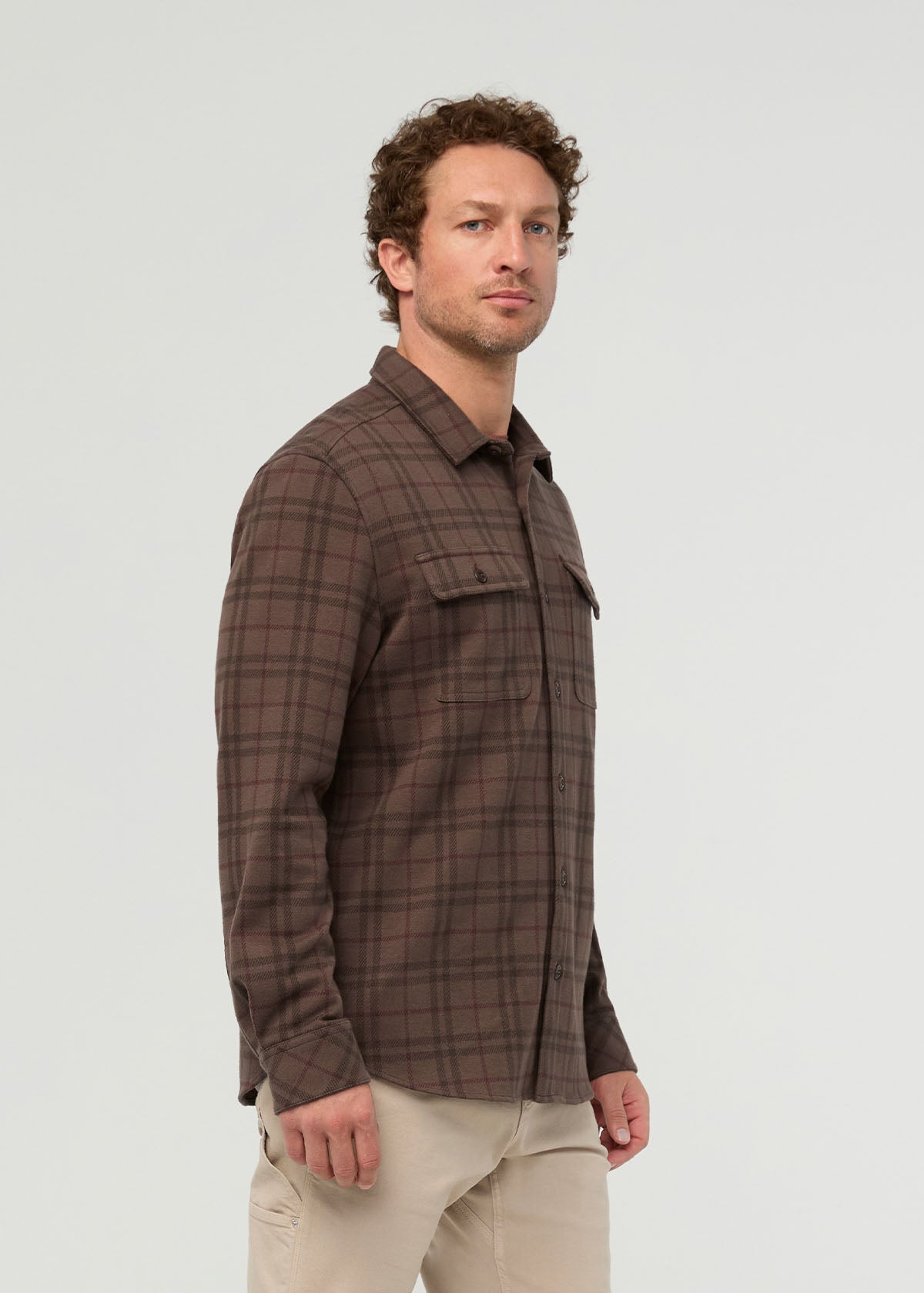 chemise-en-flanelle-de-performance-pour-homme-motif-carreaux-stout - côté
