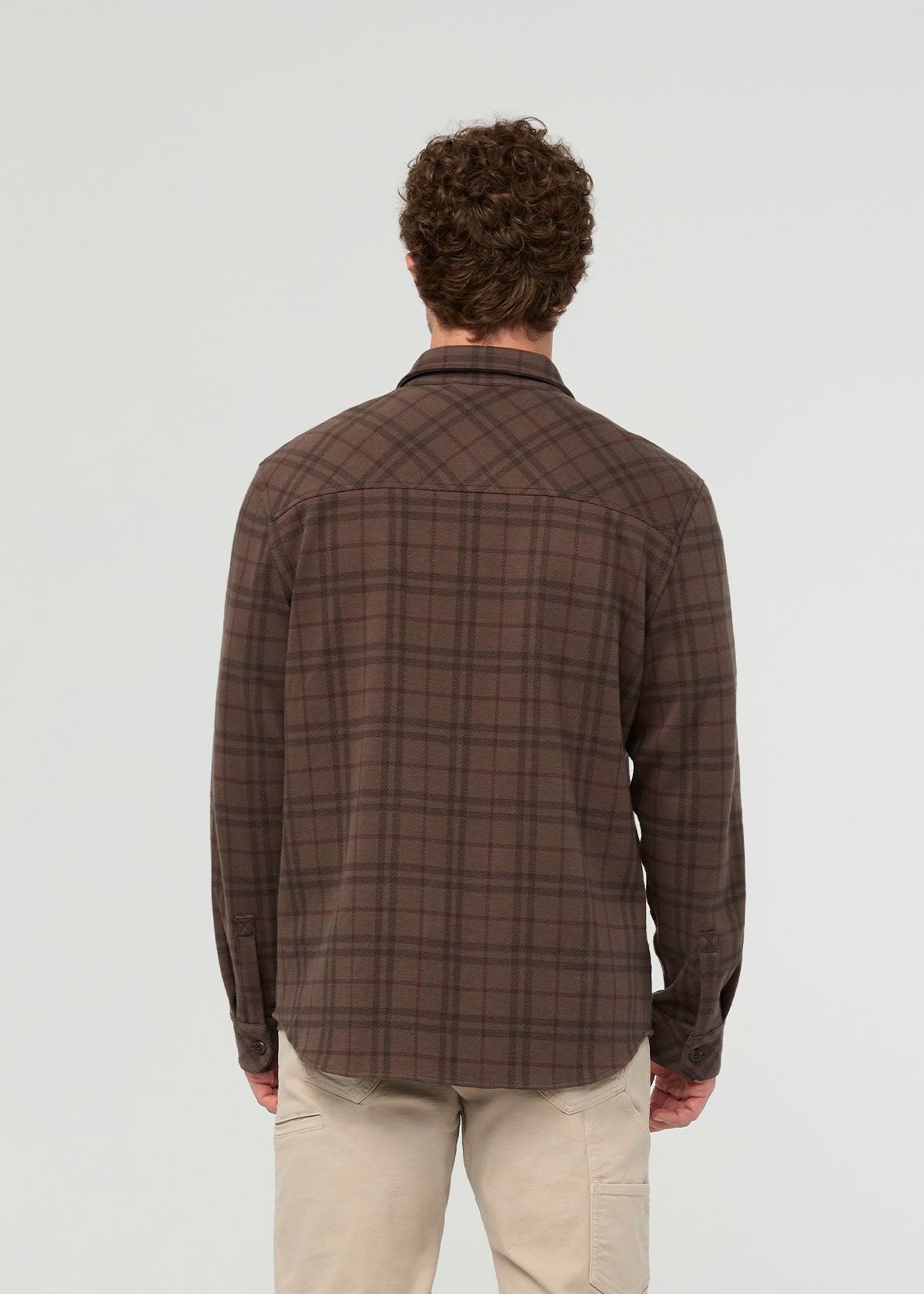 chemise-en-flanelle-de-hommes-performance-motif-carreaux-stout - dos