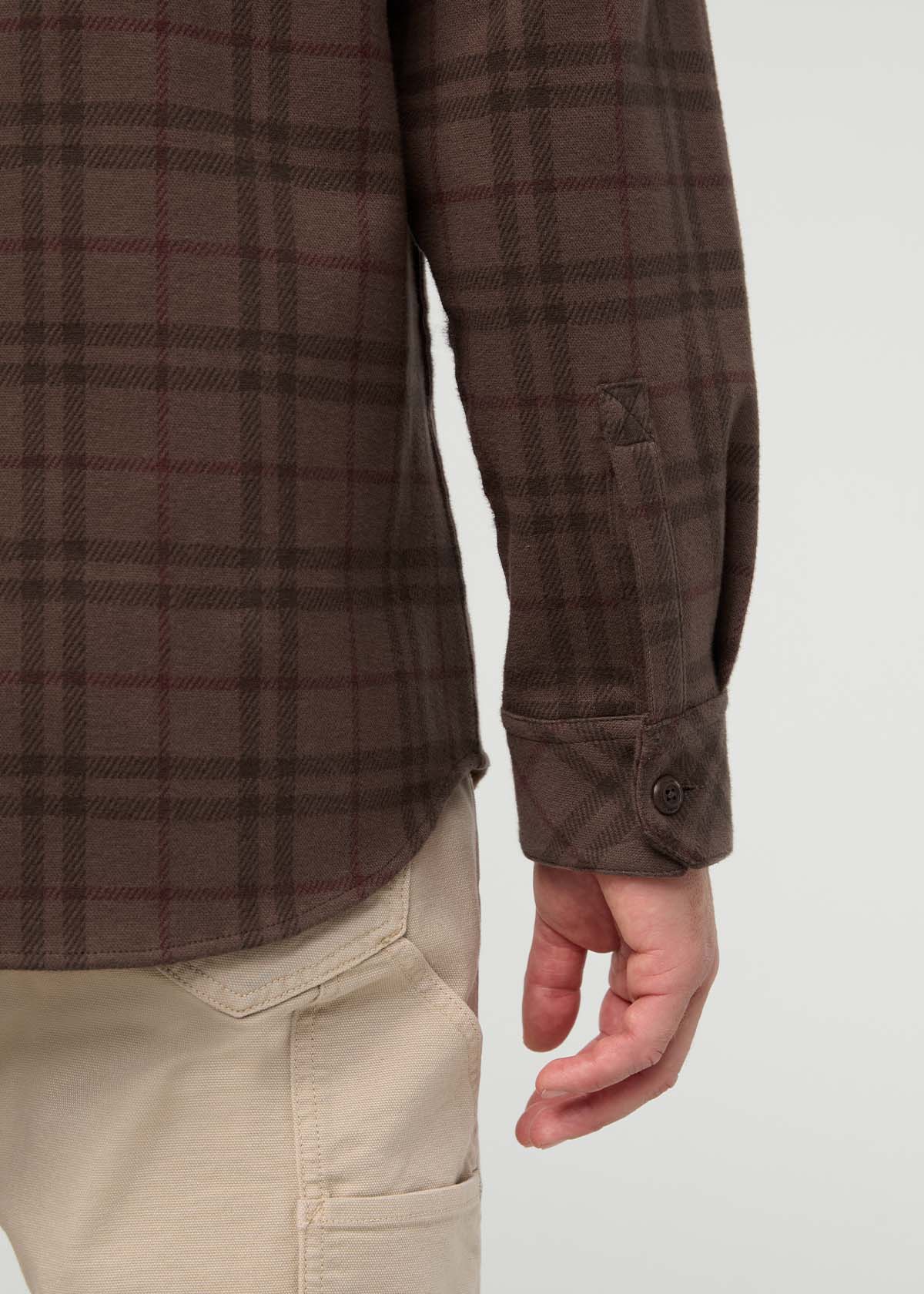 chemise-en-flanelle-de-performance-pour-homme-motif-carreaux-stout - manche droite