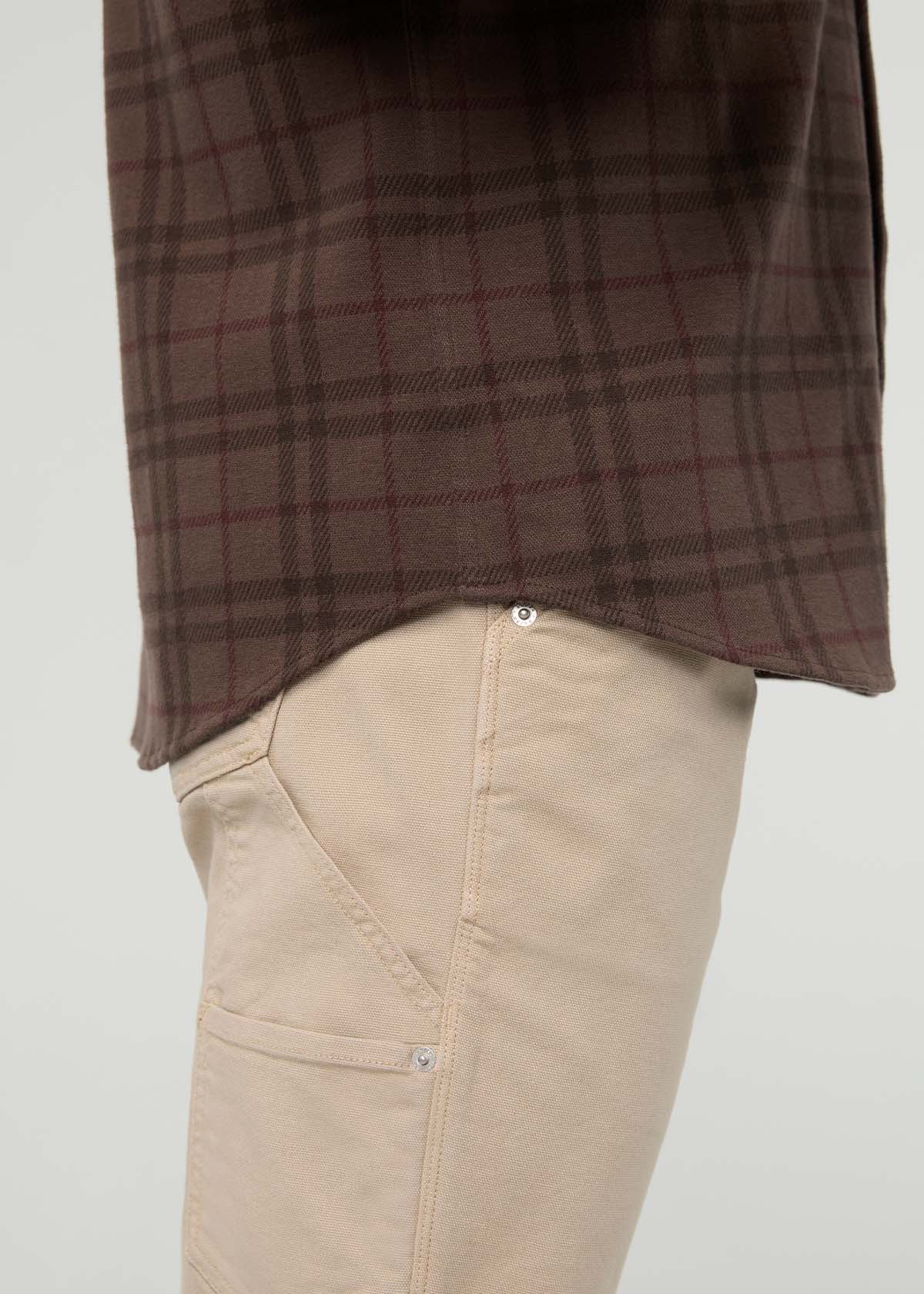 chemise-en-flanelle-pour-homme-performance-motif-carreaux-stout - détail latéral