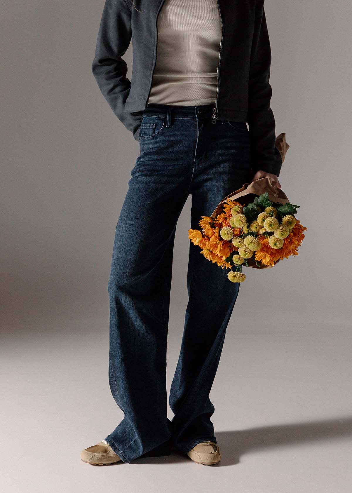 Performance Denim Luxe High Rise Wide Leg - Nostalgia Tone