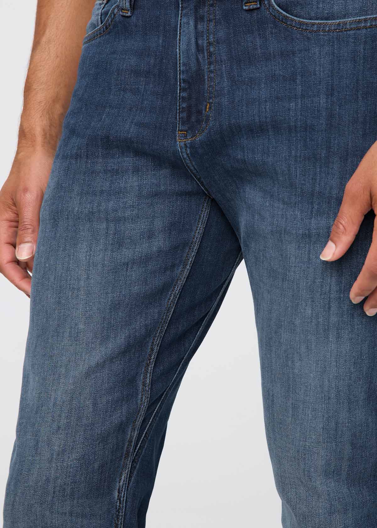 mens medium wash slim fit stretch jeans gusset
