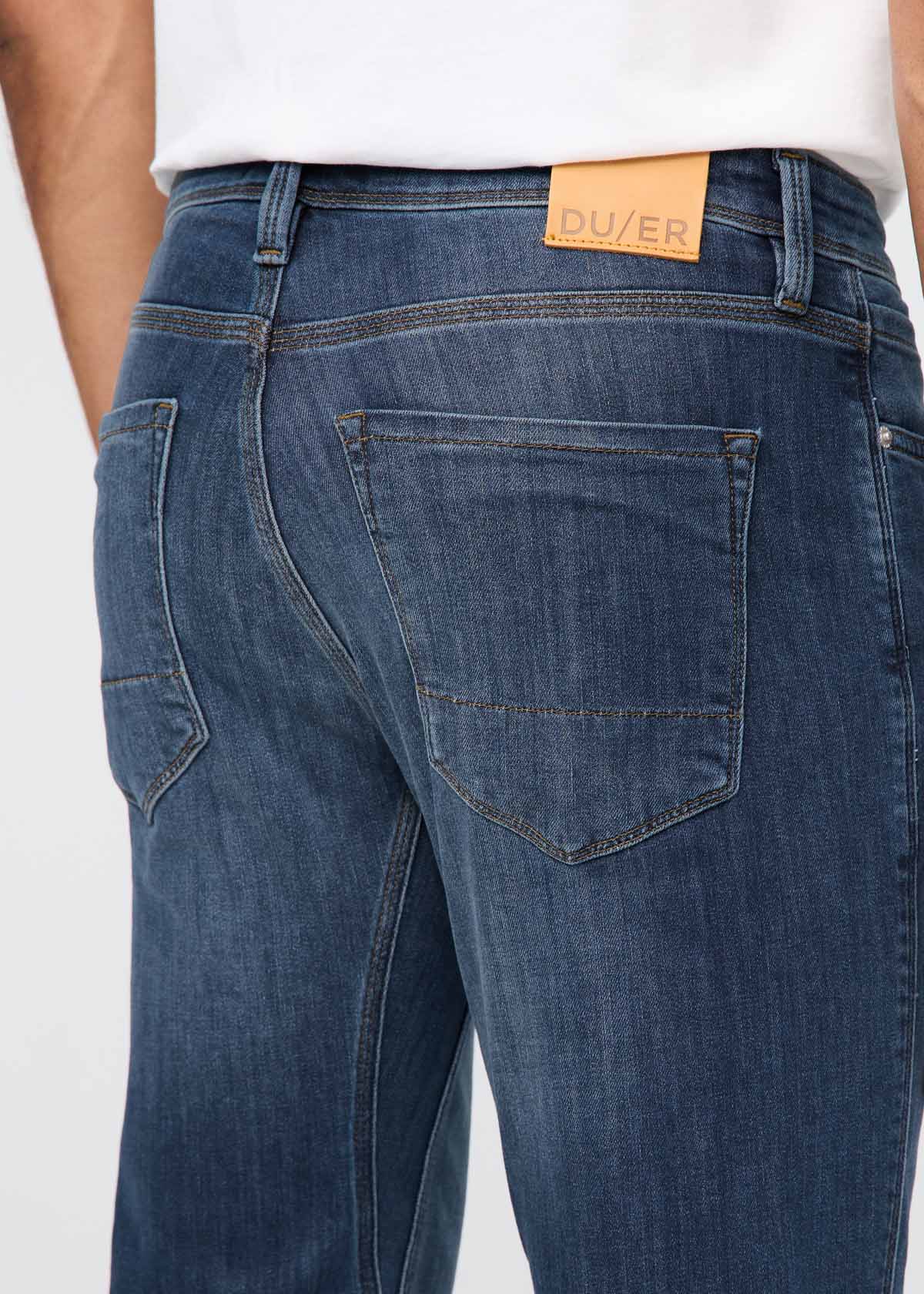 mens medium wash slim fit stretch jeans back pocket