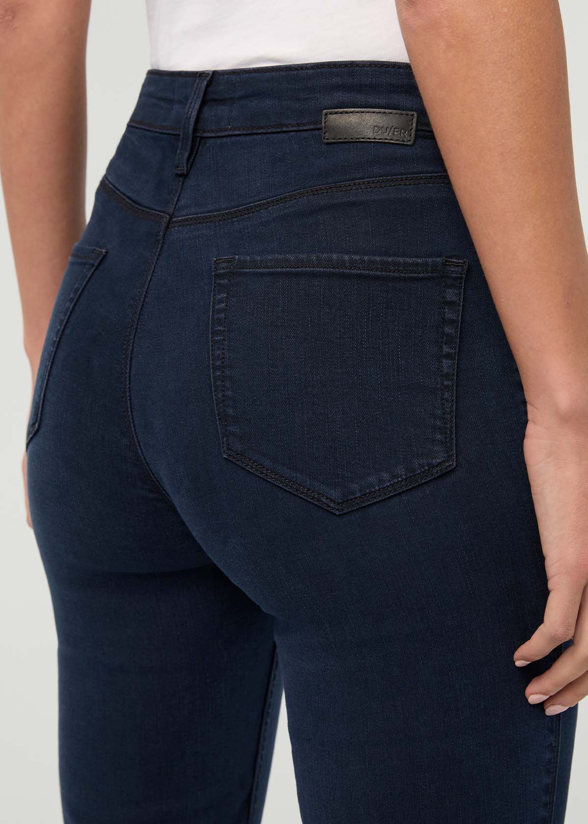 Women's Performance Denim Dusk Slim Straight Jeans back pocket detail