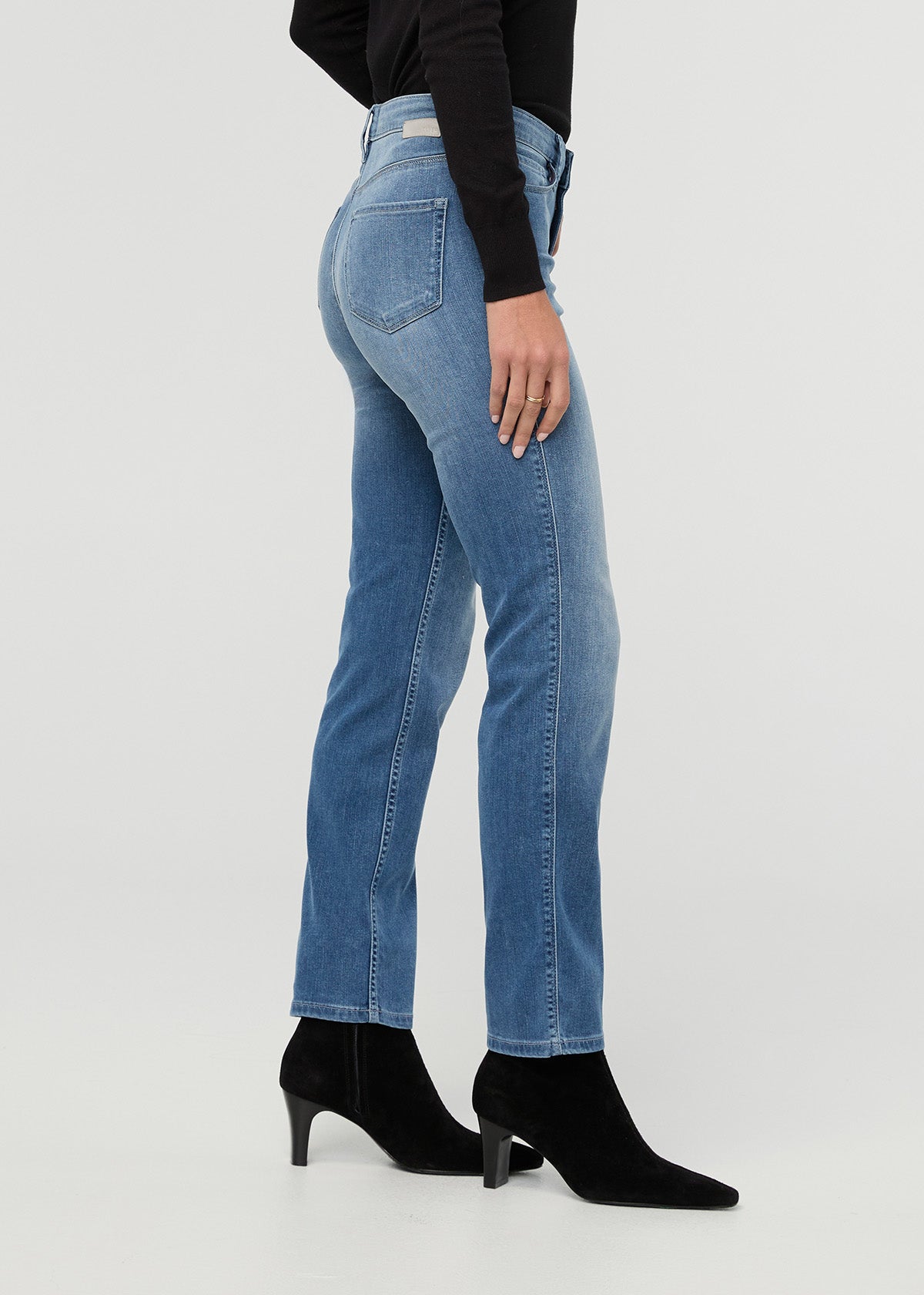 Women's Performance Denim London Fog Slim Straight Jeans side