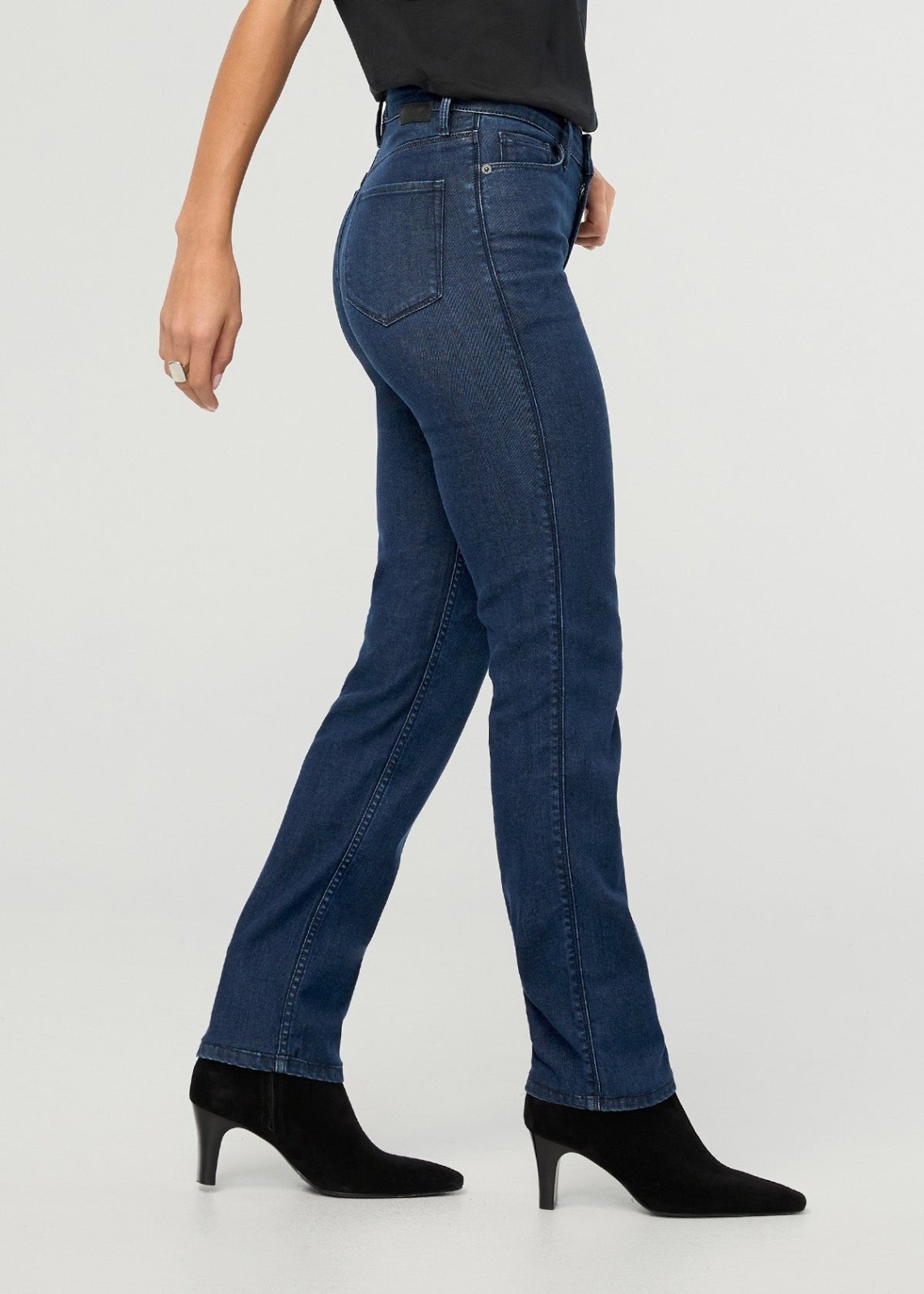 Women's Performance Denim Modern Indigo Slim Straight Jeans side