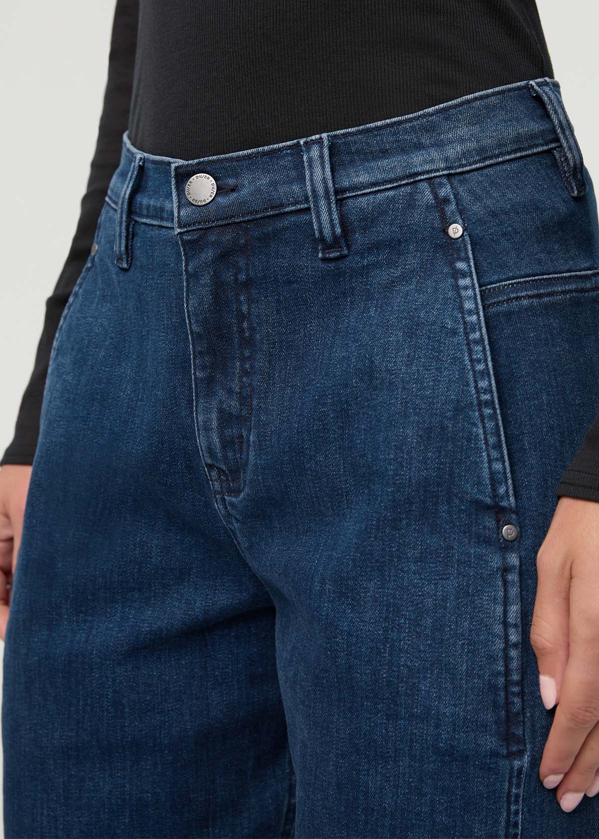 Performance Denim+ Taille haute Barrel - Dark Stone
