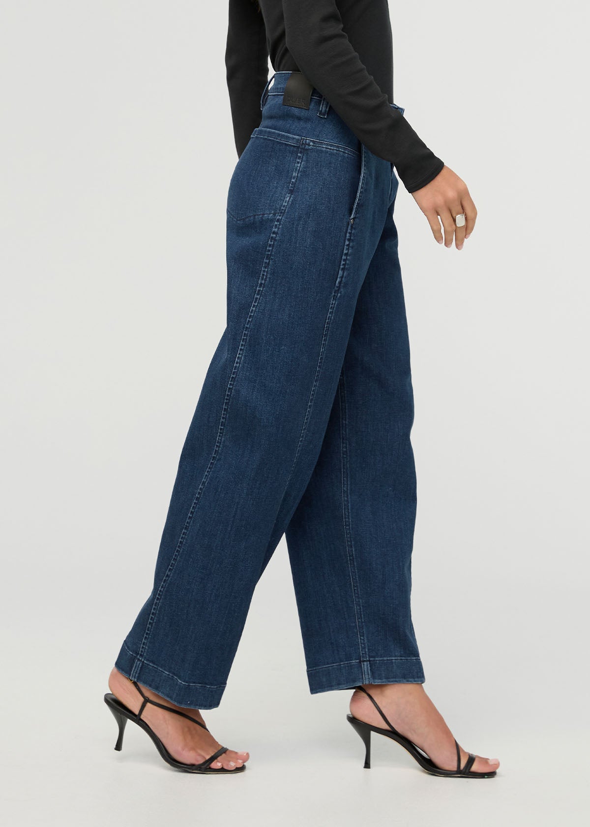 Performance Denim+ Taille haute Barrel - Dark Stone