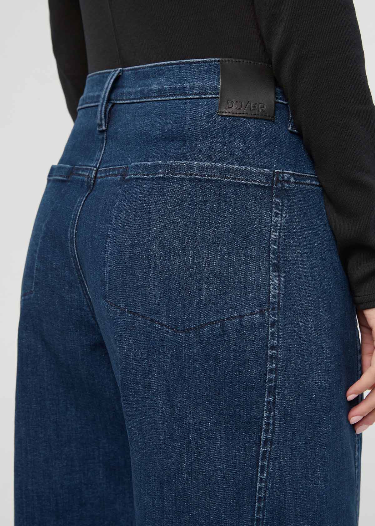 Performance Denim+ Taille haute Barrel - Dark Stone