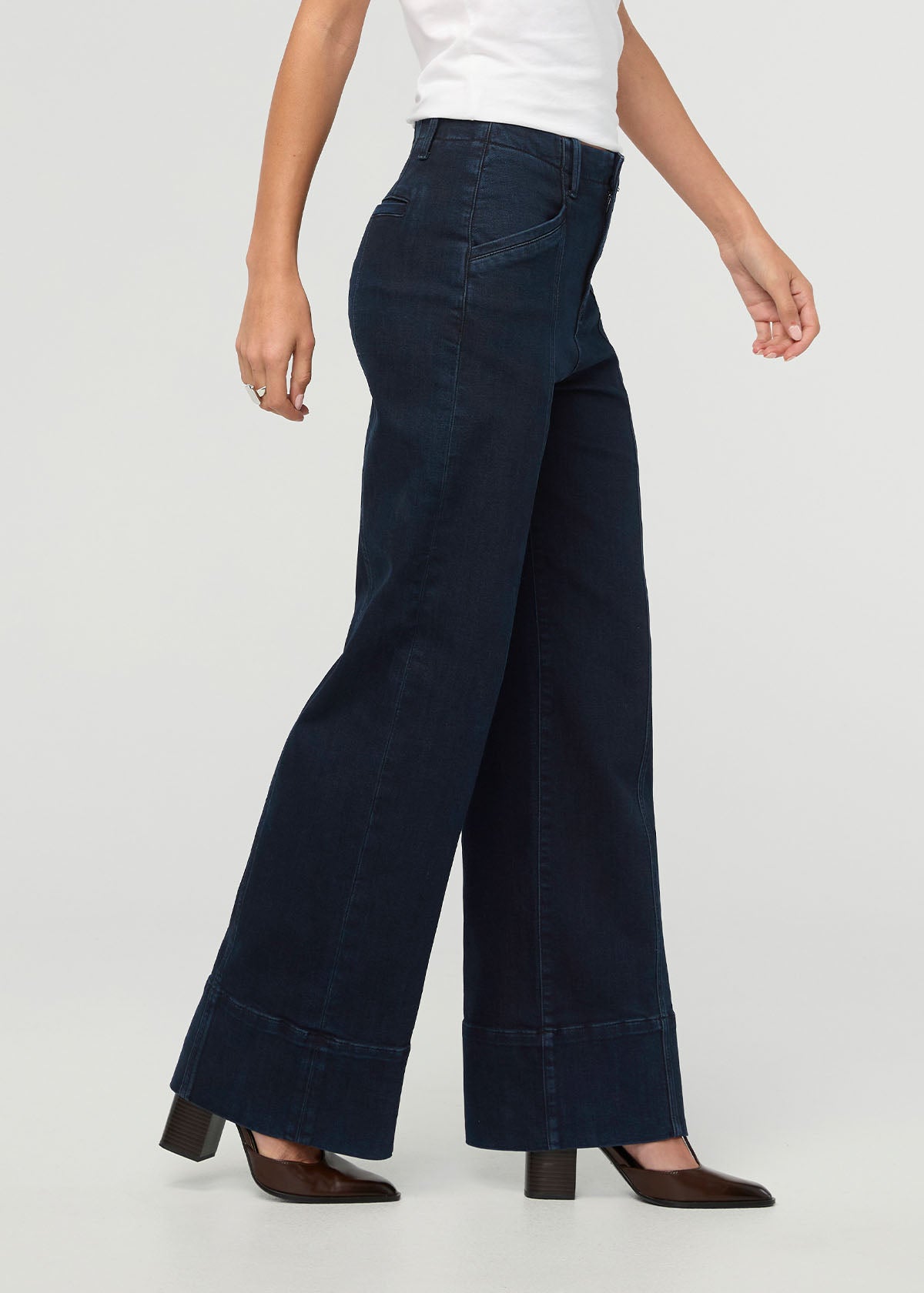 performance-denim-plus-high-rise-trouser-dark-rinse side