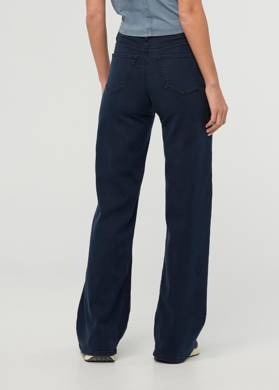 Women's No Sweat Denim High Rise Wide Leg Dusk back