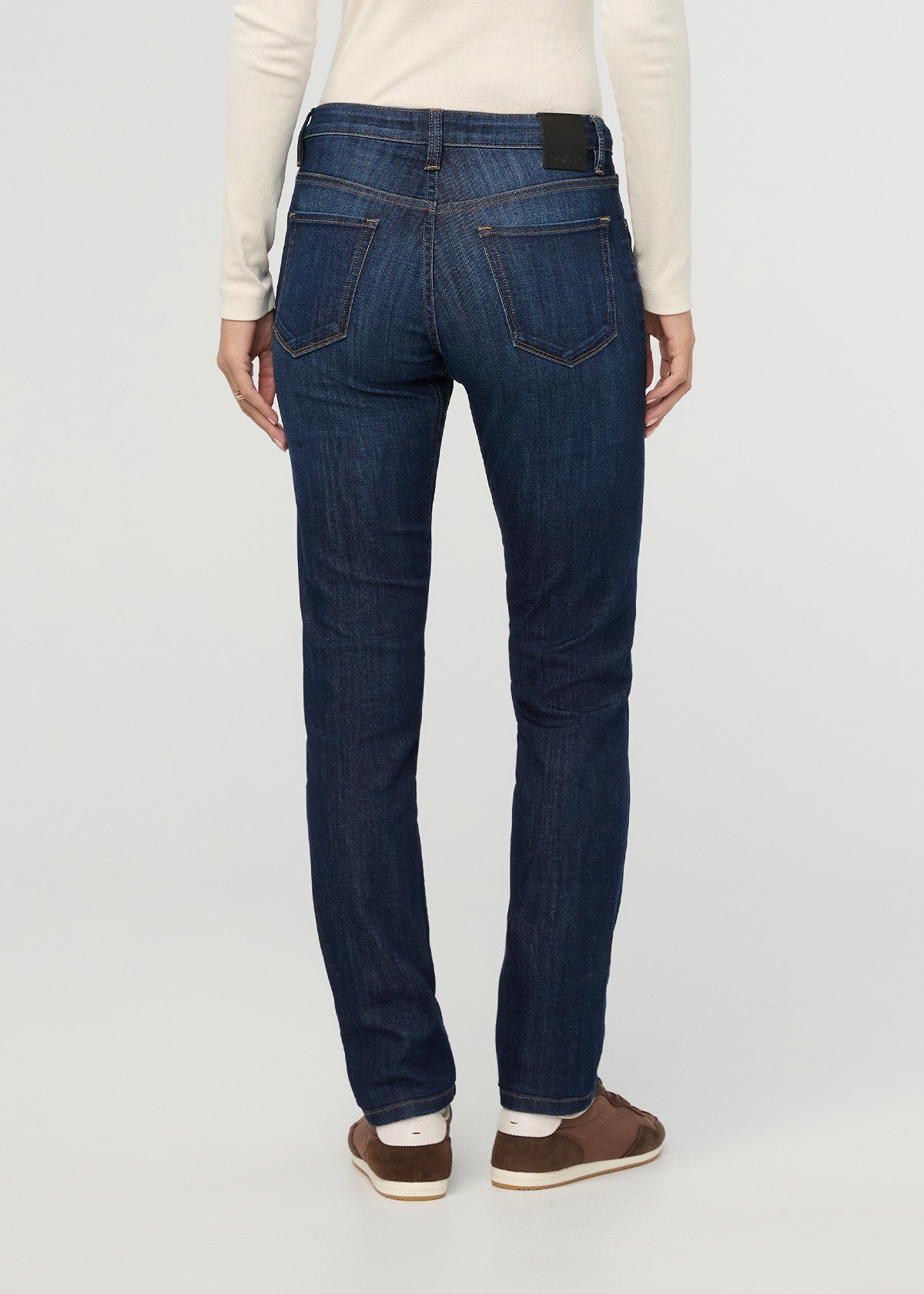 Women's Relaxed Fit Marina Blue Stretch Jeans back