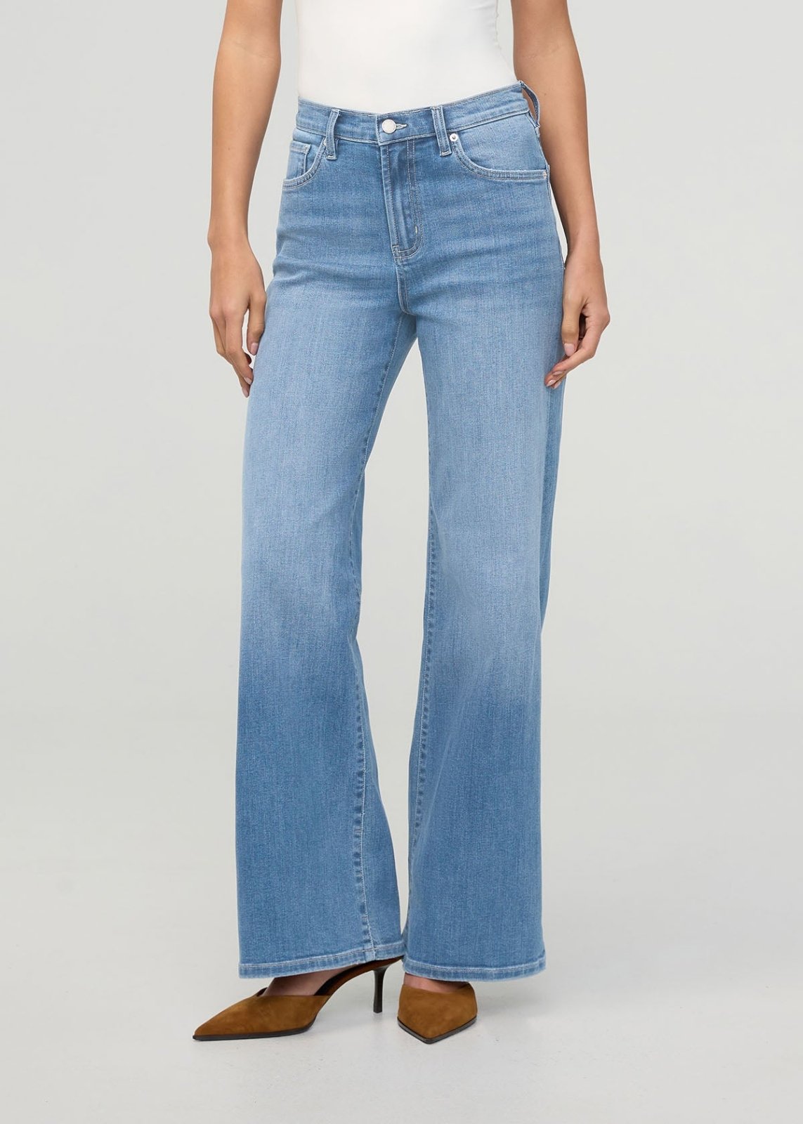 women's vintage seaside high rise straight wide leg jeans front
