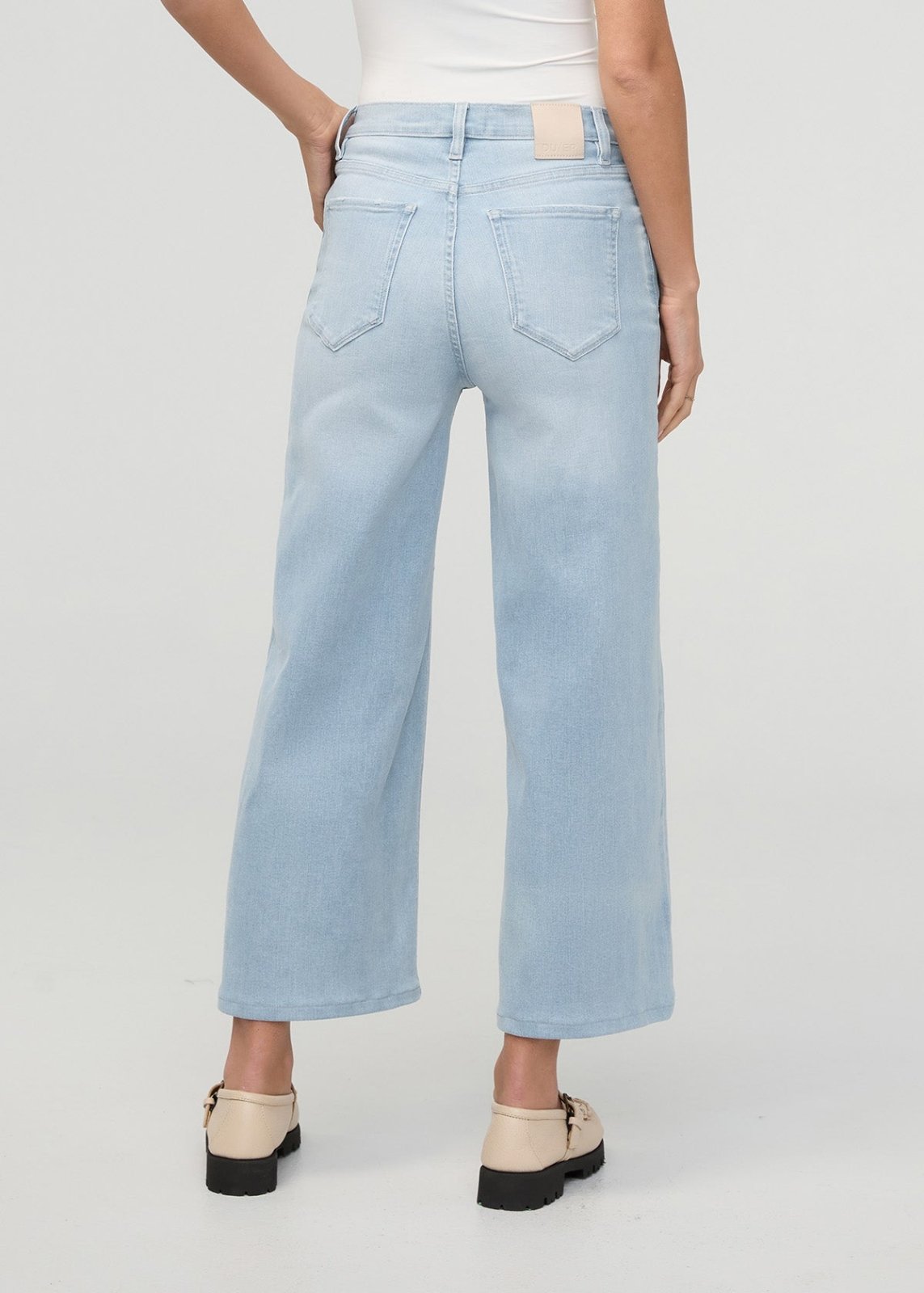 Women's Zephyr High Rise Wide Leg Crop Jeans back