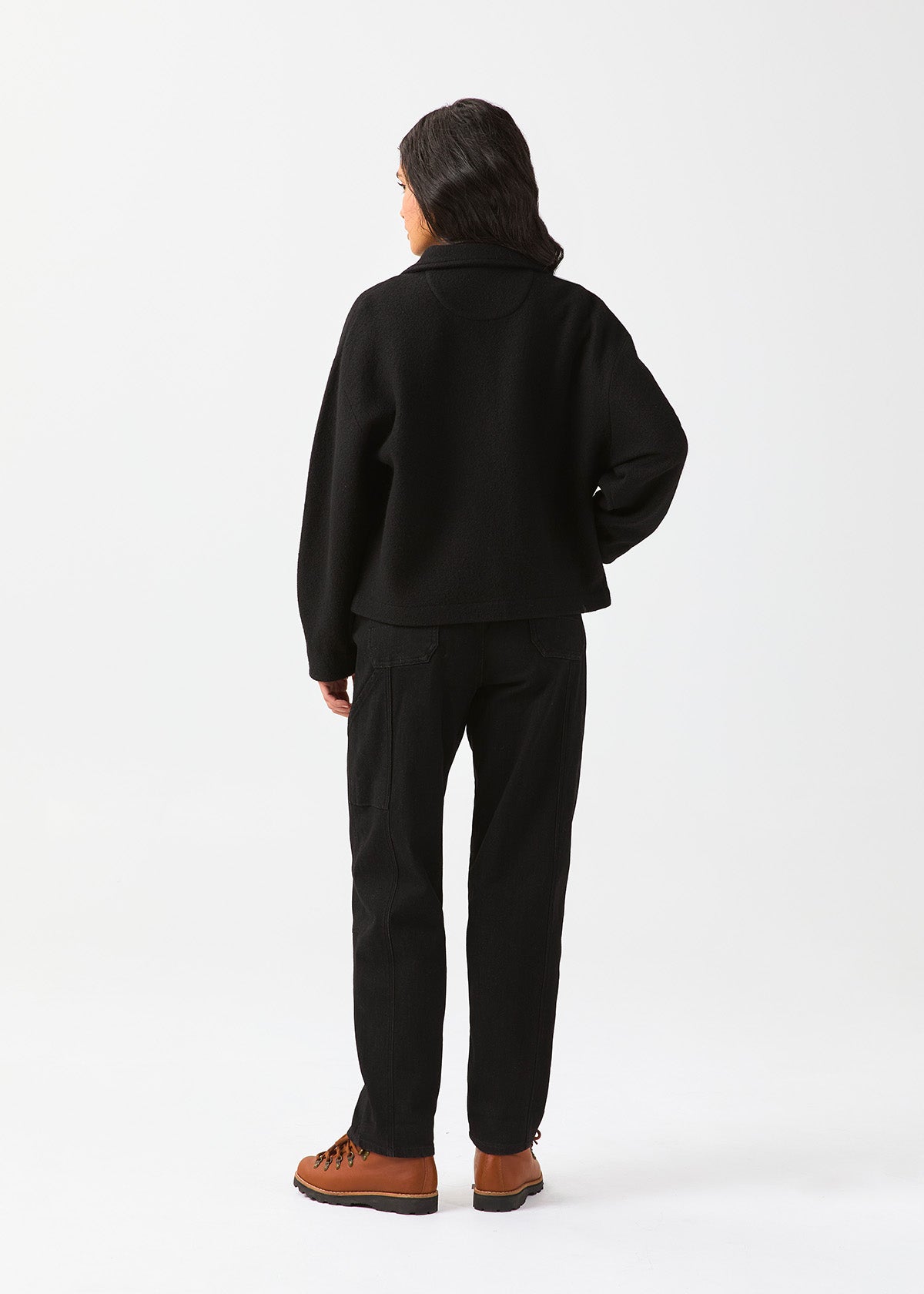 Women's Black Thermasoft Merino Jacket back full body