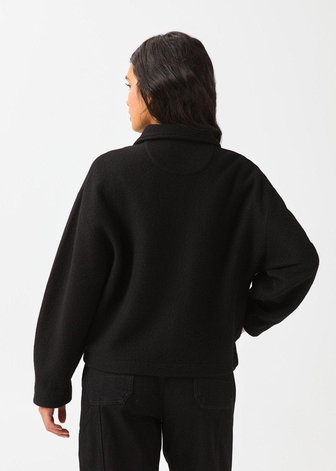 Women's Black Thermasoft Merino Jacket back 