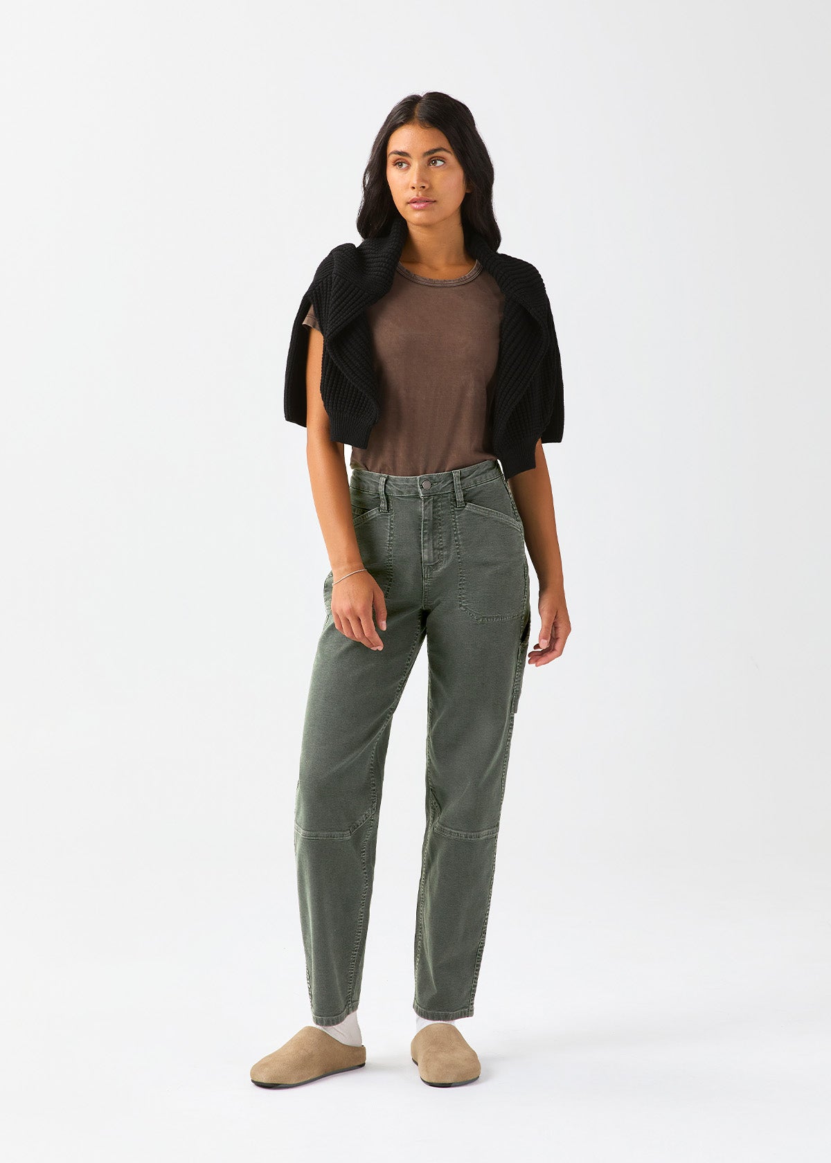 Stretch Canvas Utility Pant - Thyme