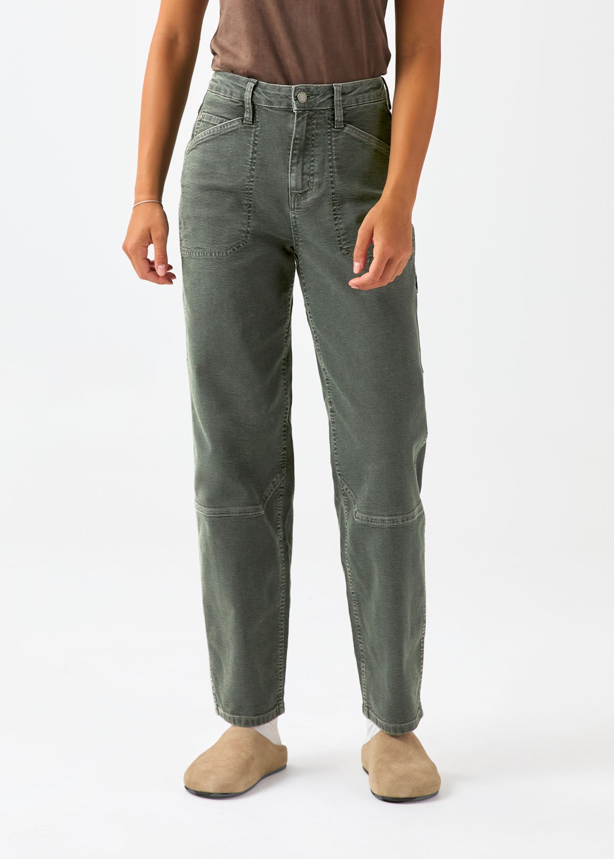 Stretch Canvas Utility Pant - Thyme