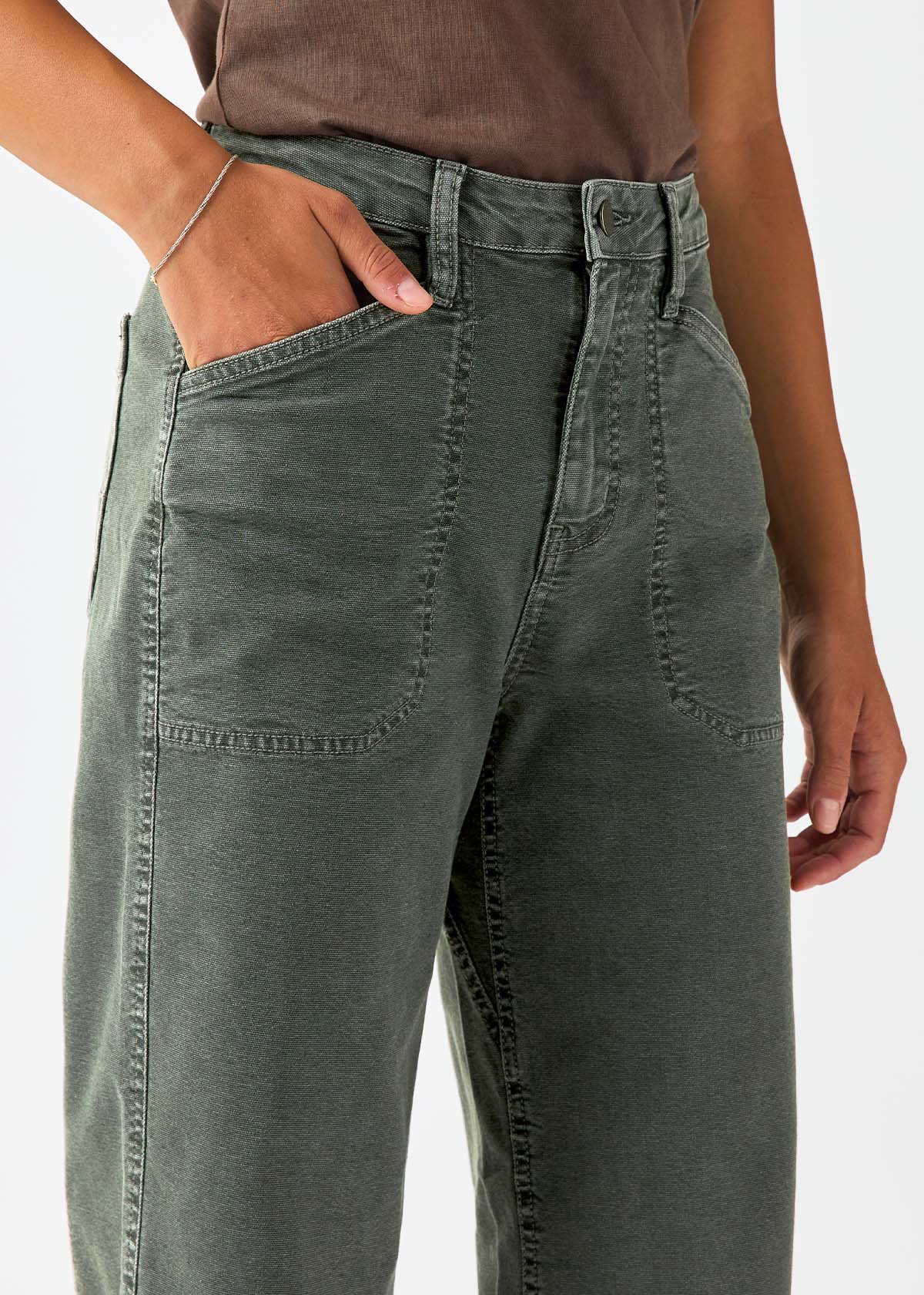 Stretch Canvas Utility Pant - Thyme