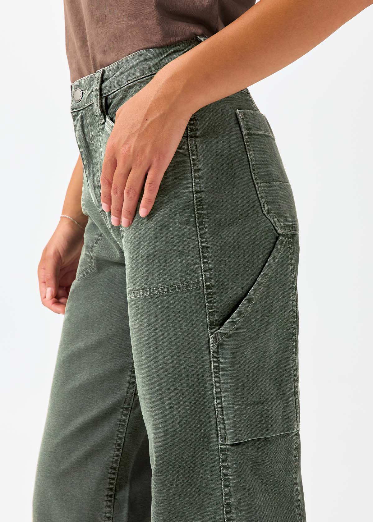 Stretch Canvas Utility Pant - Thyme