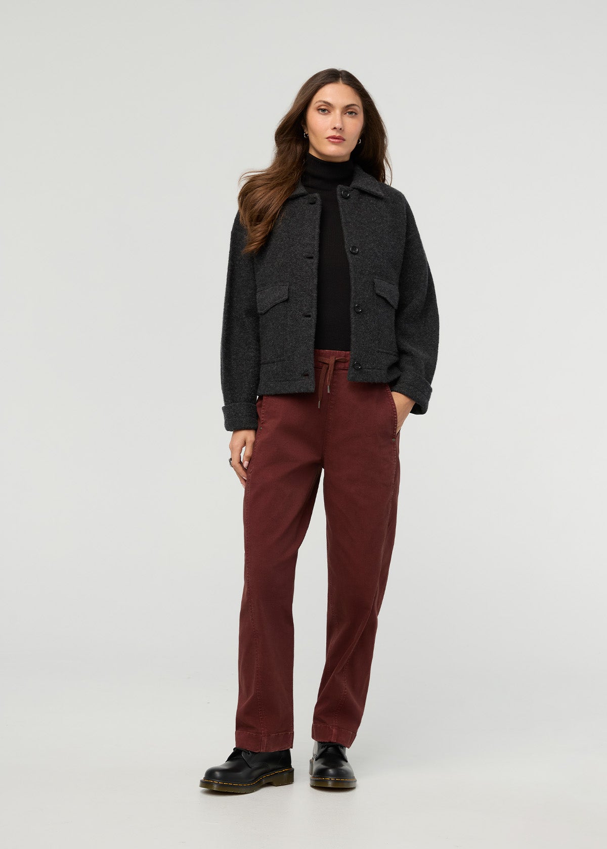 Women's Chestnut FlexTwill Barrel Pull On Pant full body