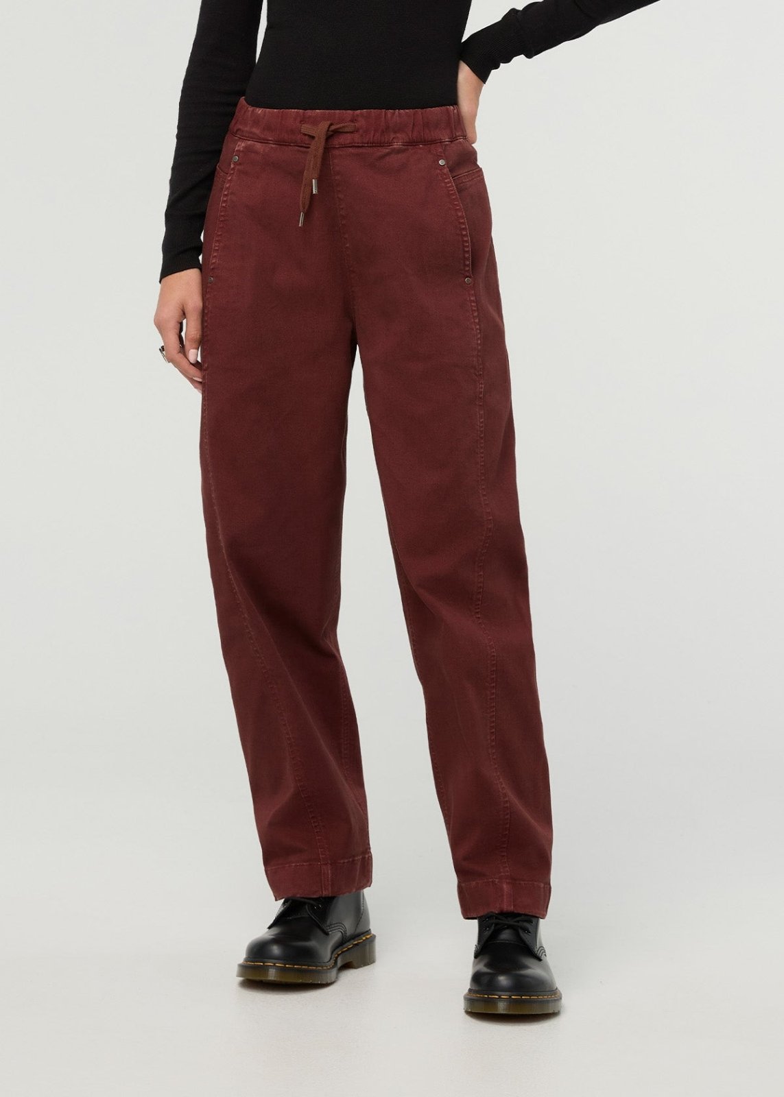 Women's Chestnut FlexTwill Barrel Pull On Pant front