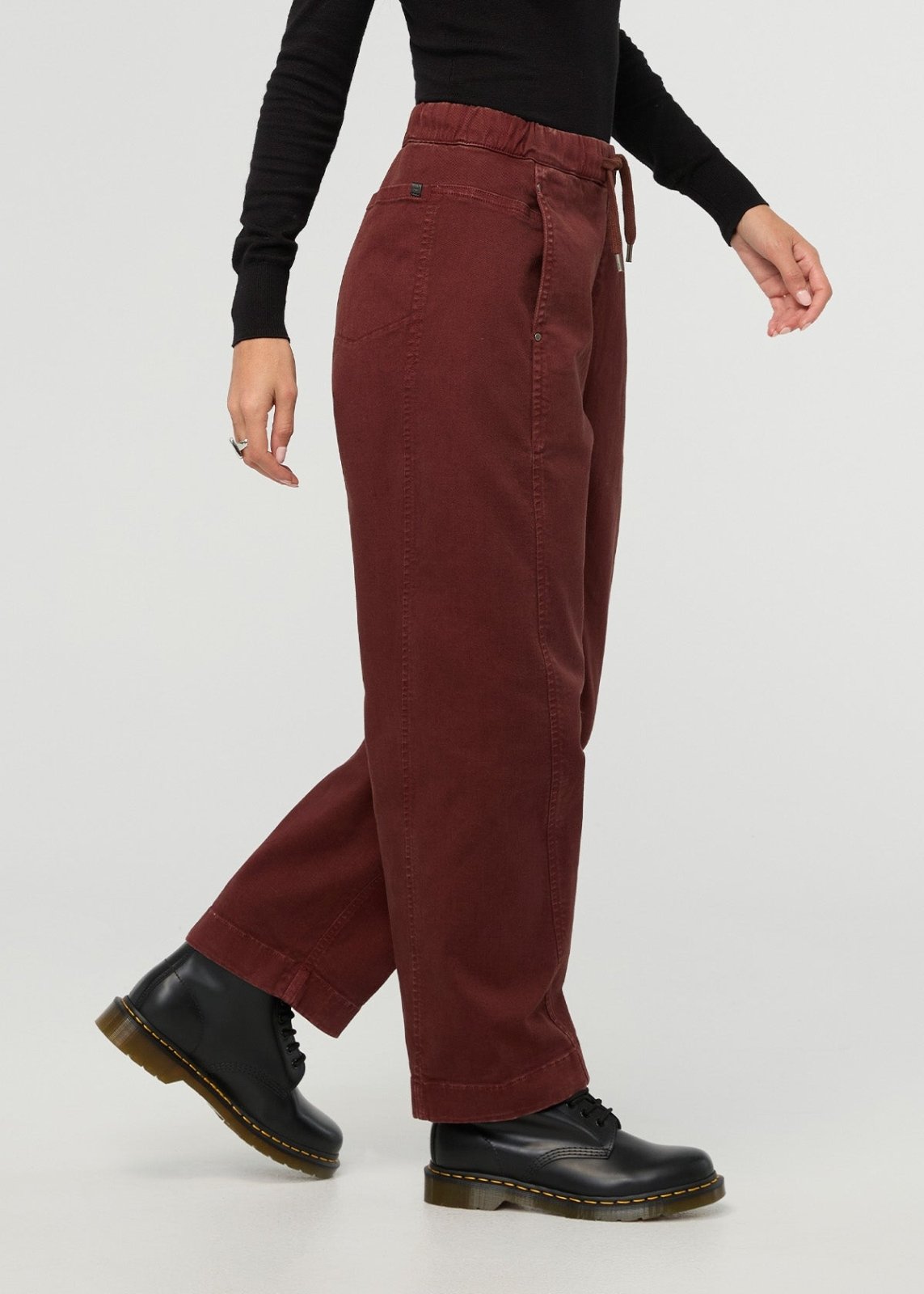Women's Chestnut FlexTwill Barrel Pull On Pant side