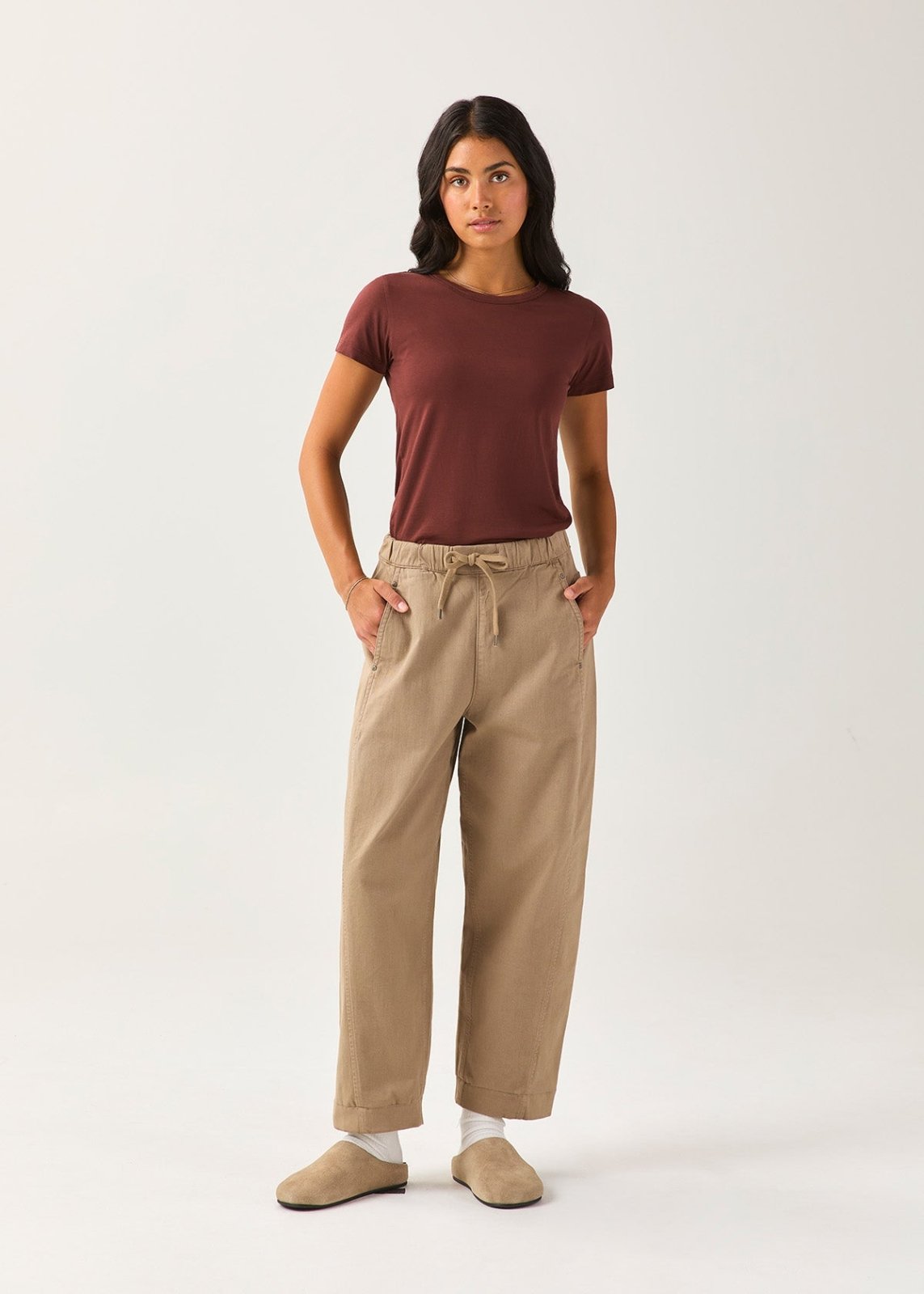 Women's Sandstone Barrel Pull On Pant front full body