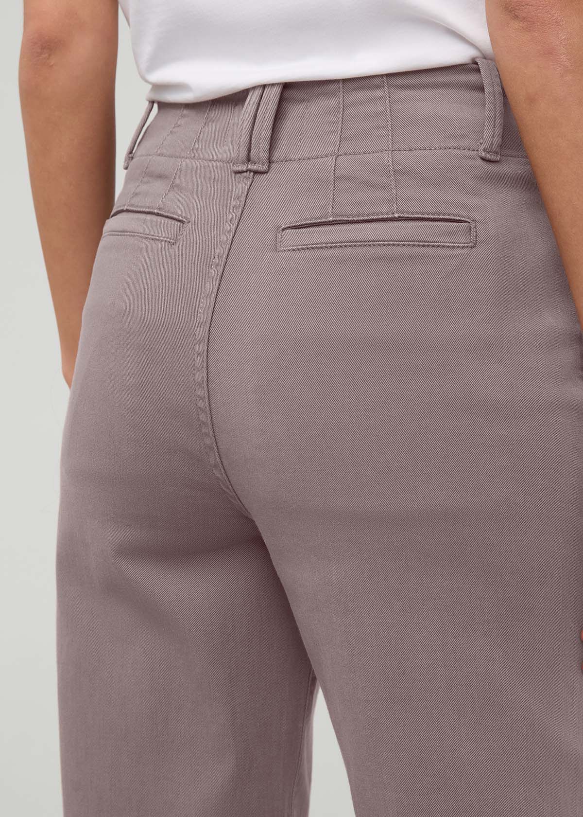 Women's Hazy Mauve High Rise Trouser Back Pockets