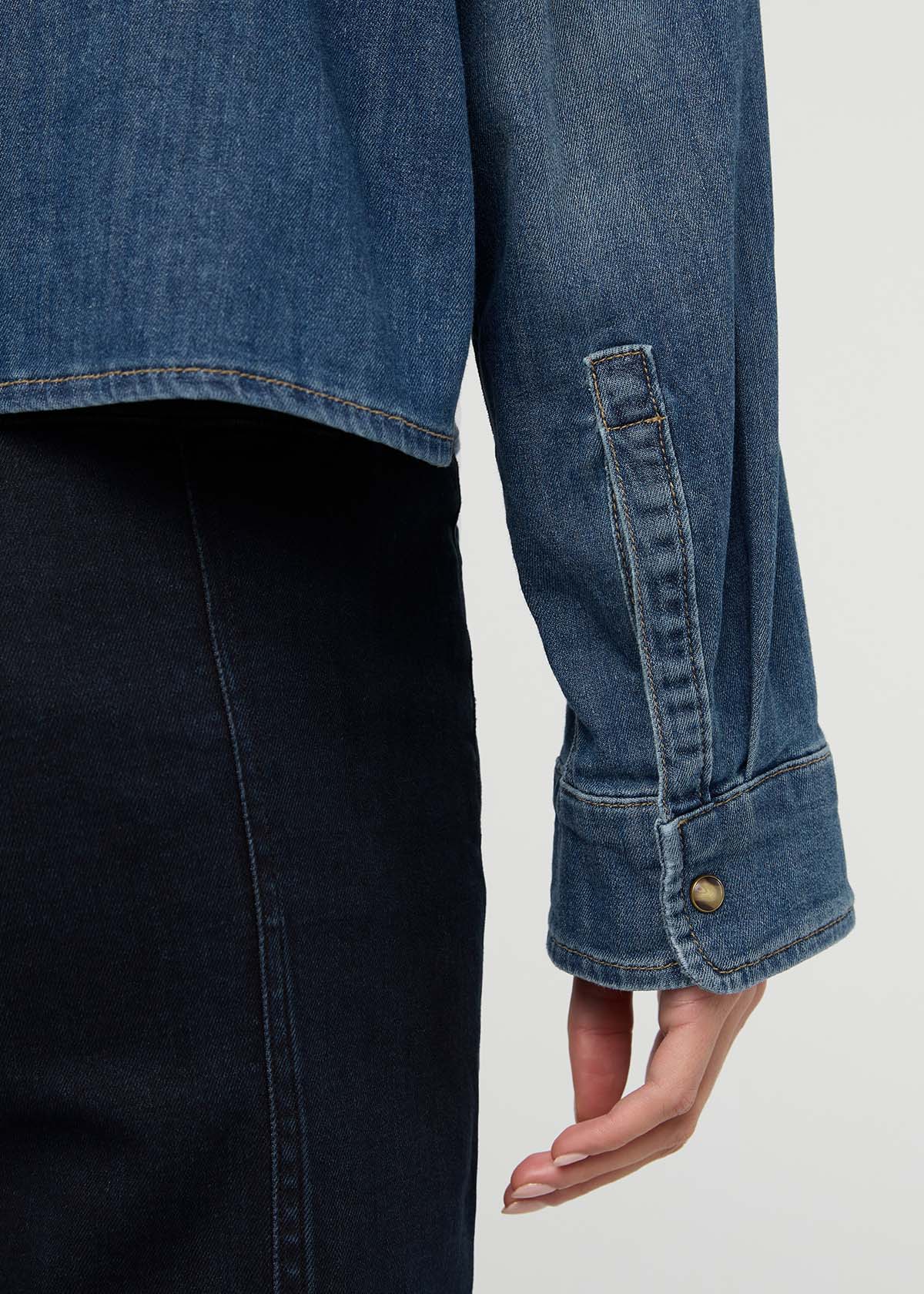 Performance Denim Lite Boxy Shirt - Mesa