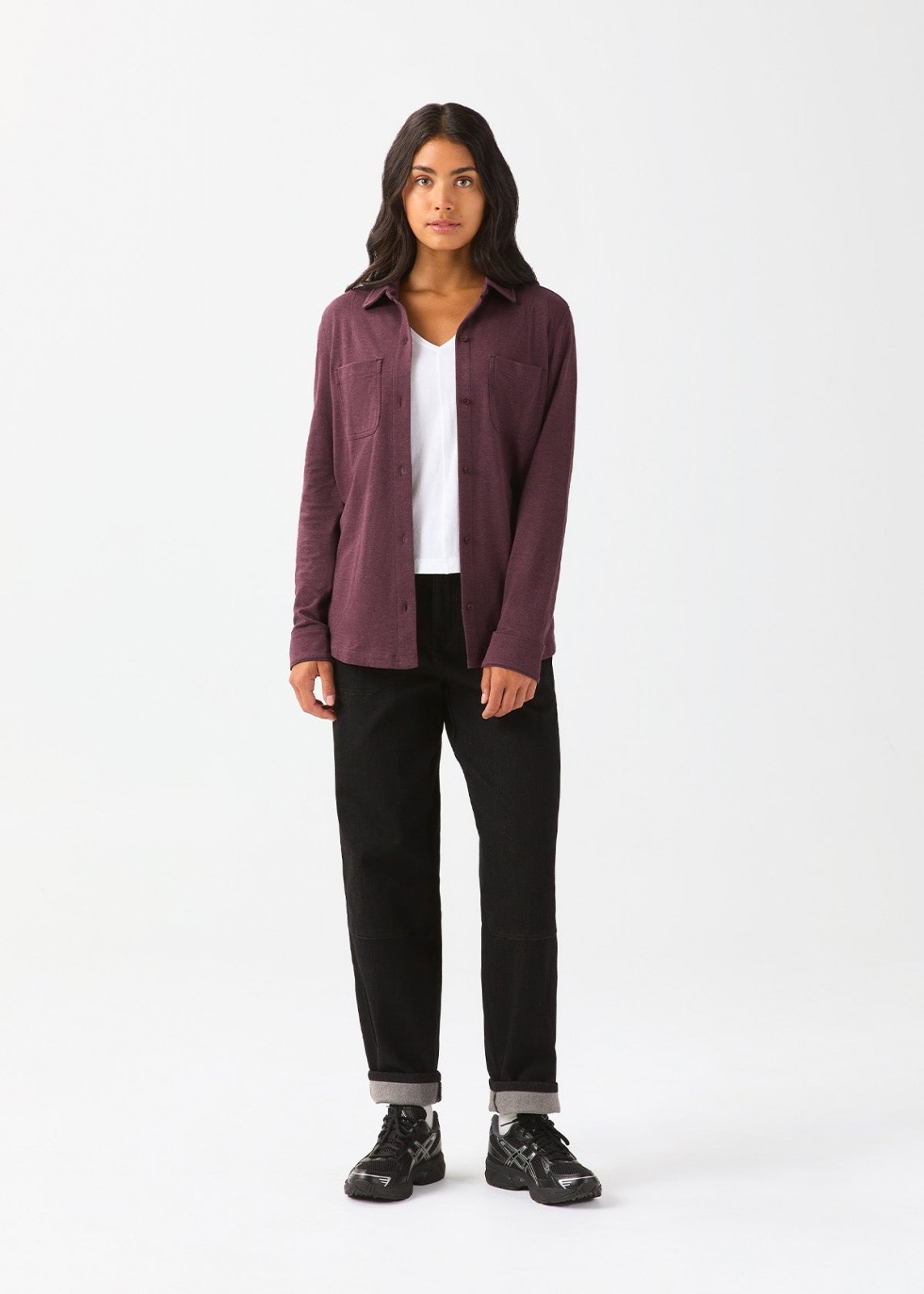 Chemise Performance Flannel Lite à deux poches - Châtaigne