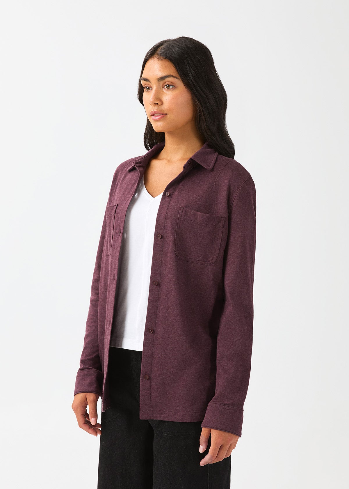 Chemise Performance Flannel Lite à deux poches - Châtaigne
