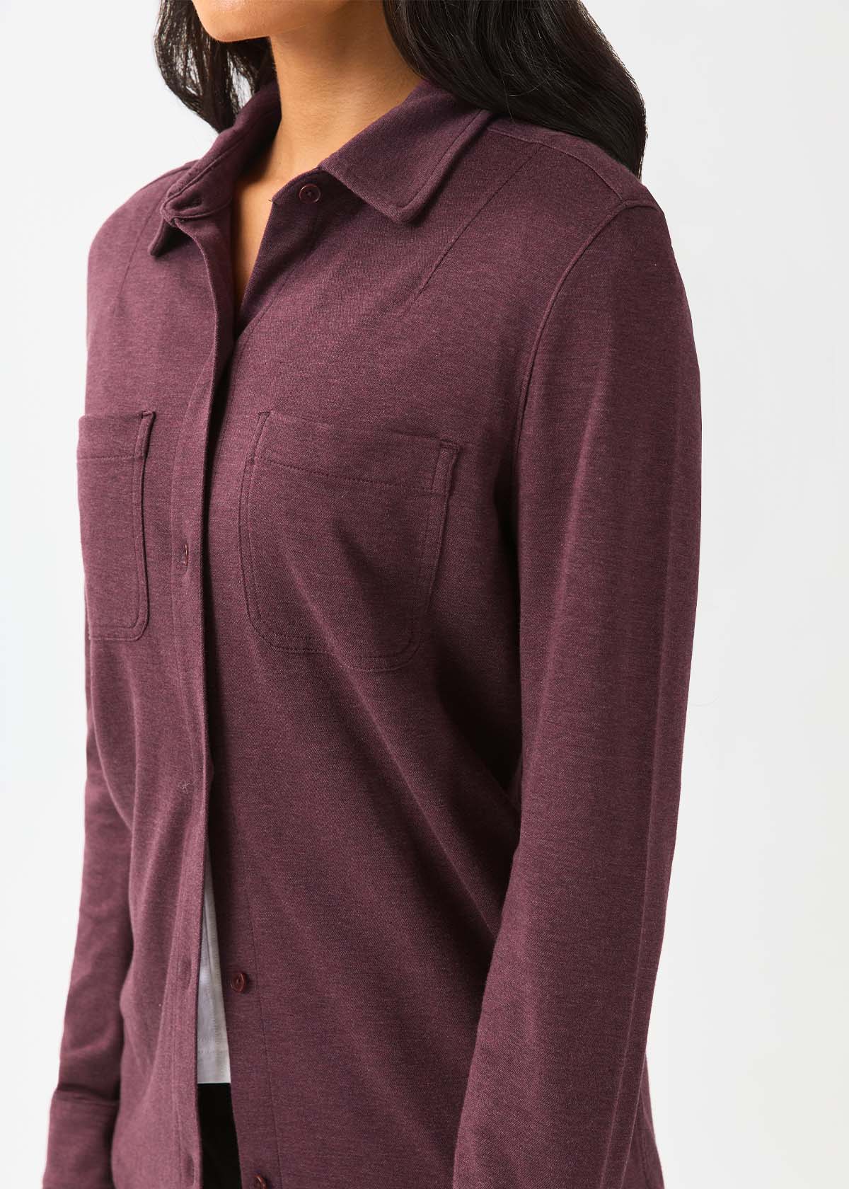 Chemise Performance Flannel Lite à deux poches - Châtaigne