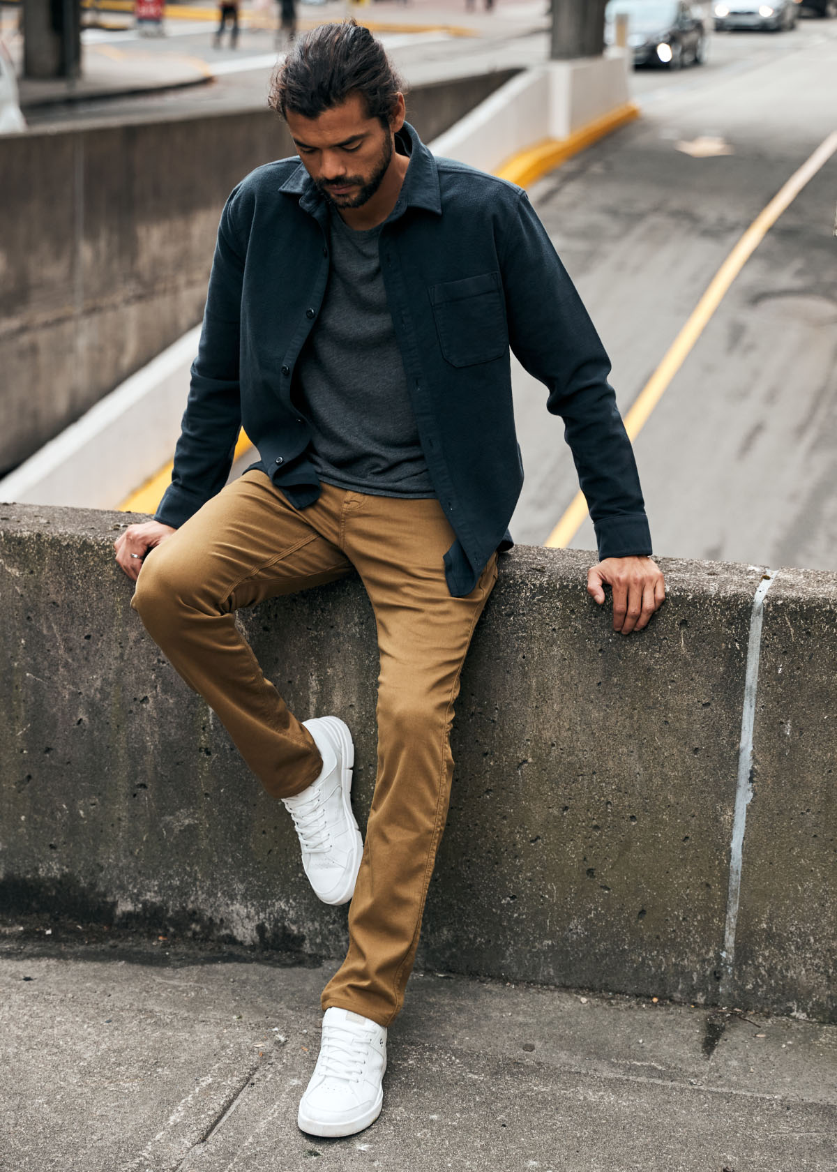 Men's Mustard Slim Fit Dress Sweatpant