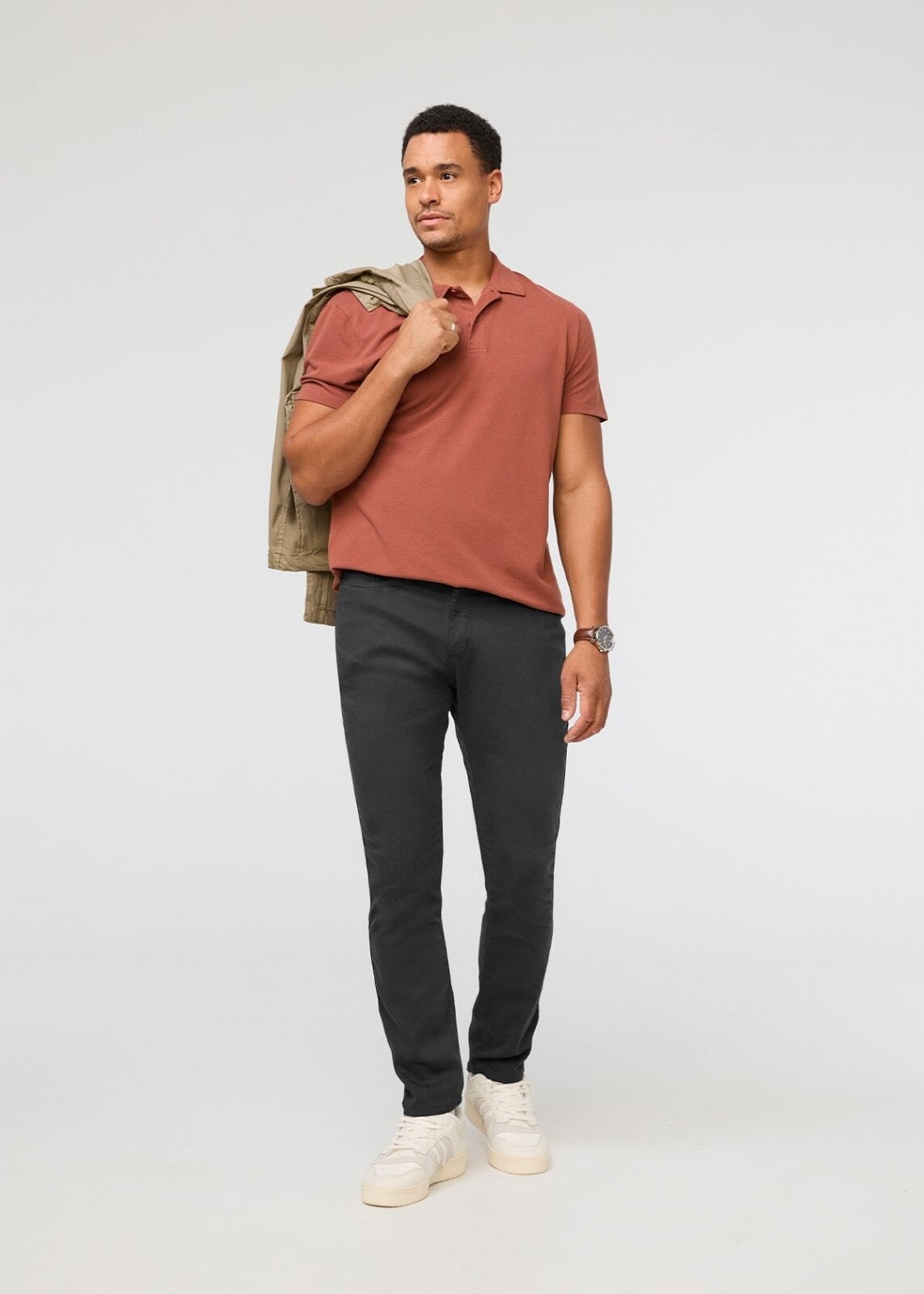 pantalon de survêtement relaxant gris foncé pour homme