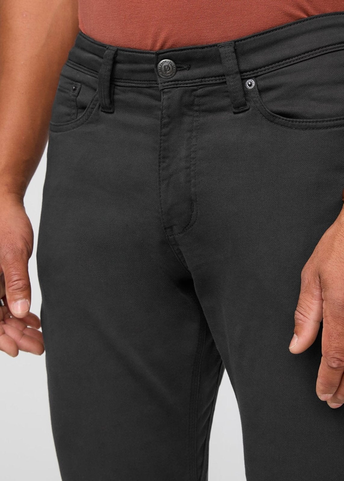 Mens relaxed dark grey dress sweatpant waist detail