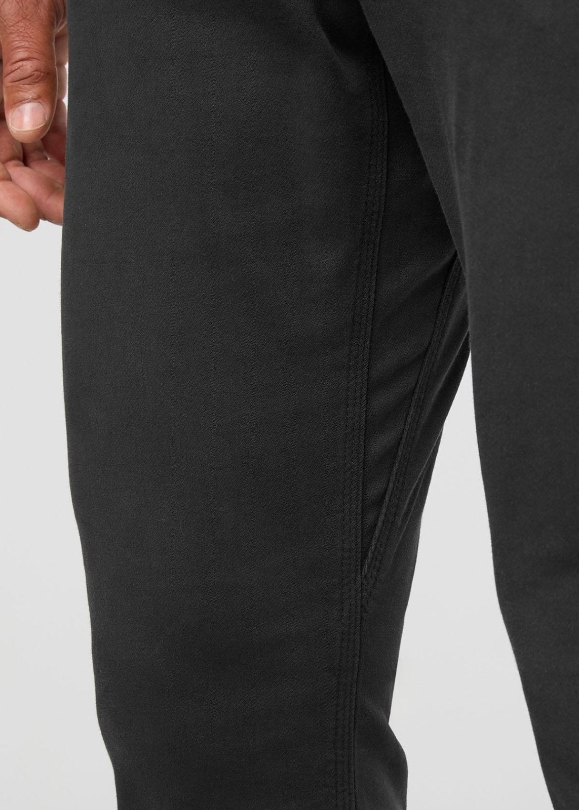 mens relaxed dark grey dress sweatpant gusset detail
