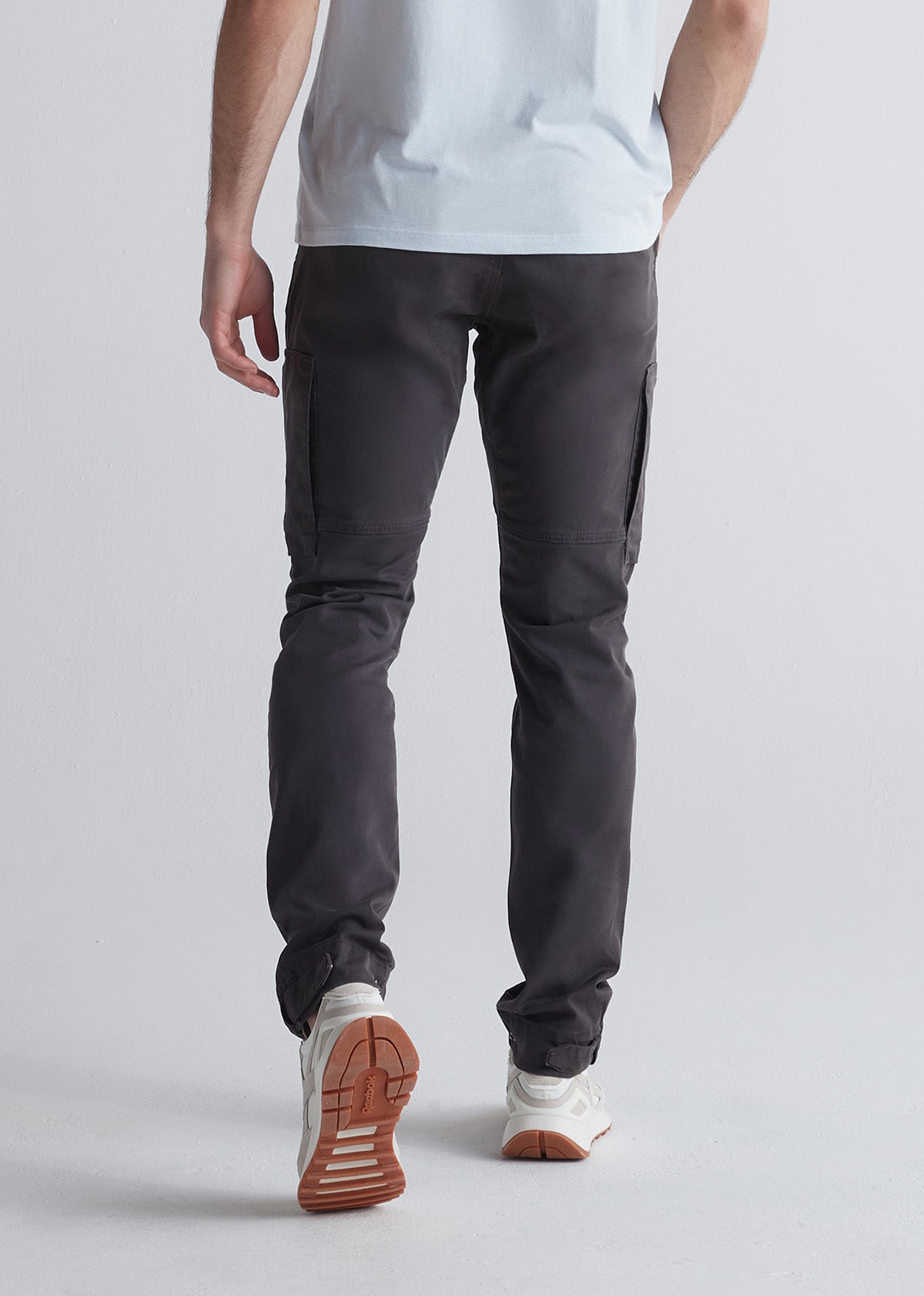mens grey athletic waterproof pant back